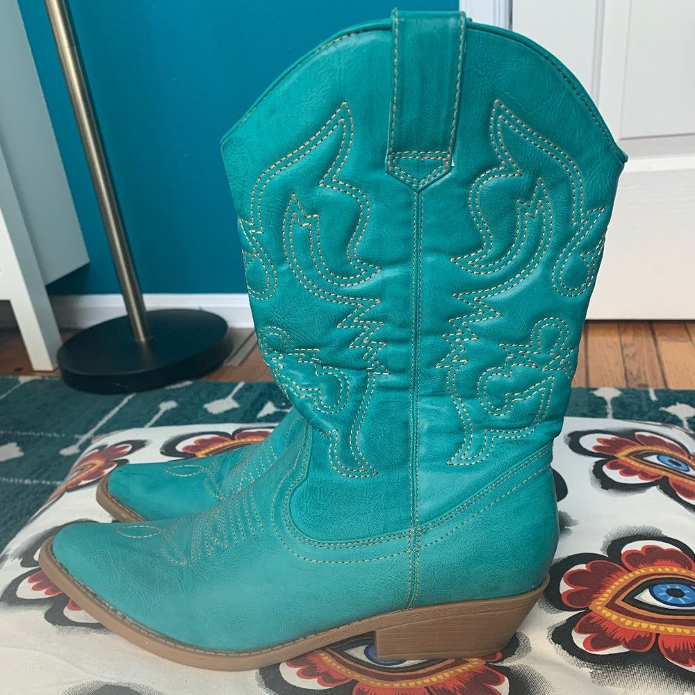 Gabriella Rocha, Size 10 Wide, Turquoise western boots